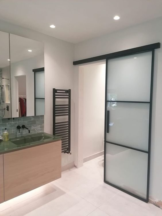 Aluminum Bathroom Door