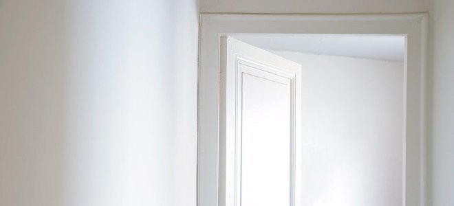A white door