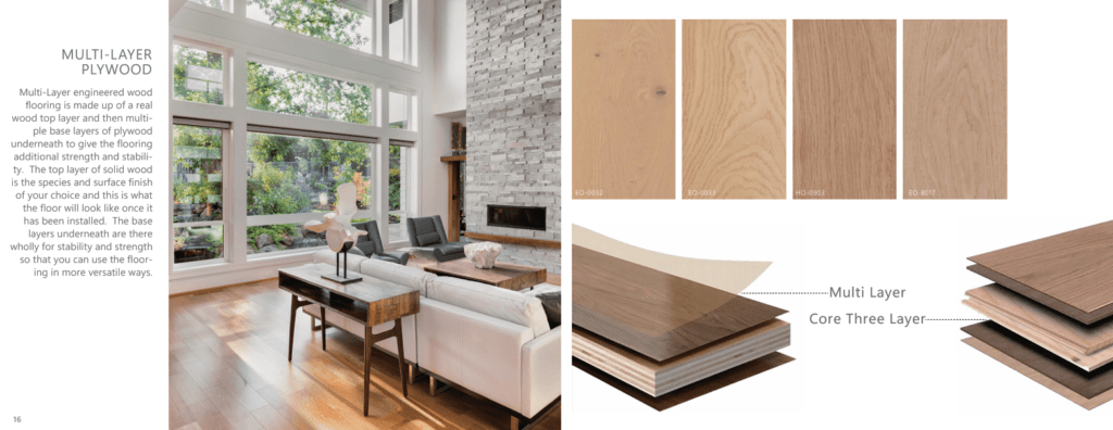 The structure of engineered wood flooring