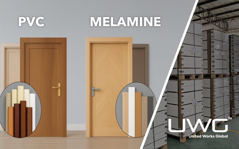 PVC vs melamine door surface finishes comparison