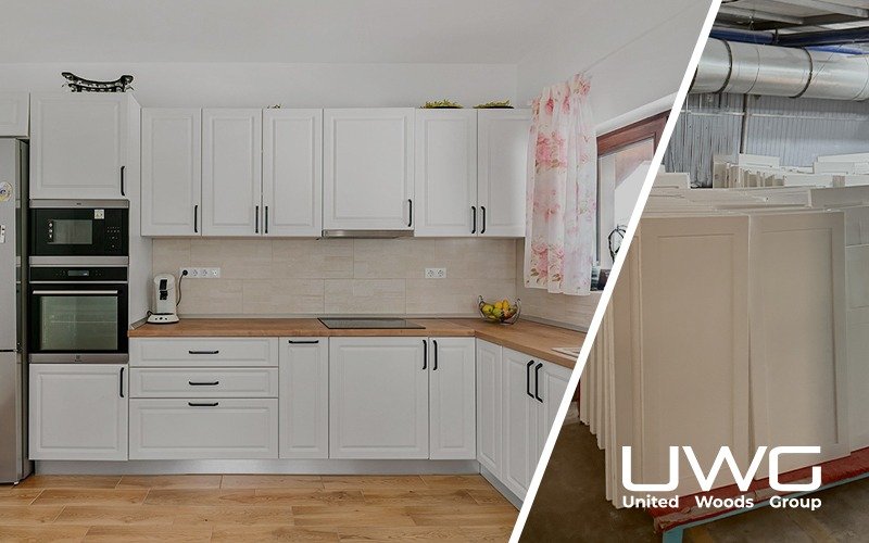 White minimalist style cabinets