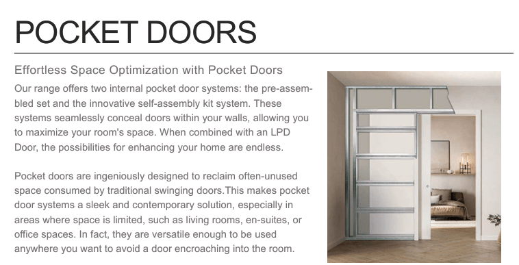 Pocket door structure