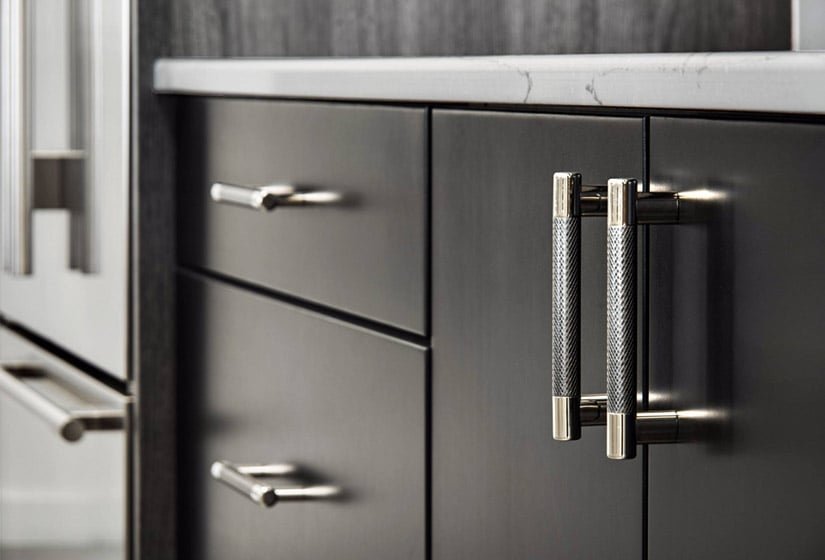 Black cabinets