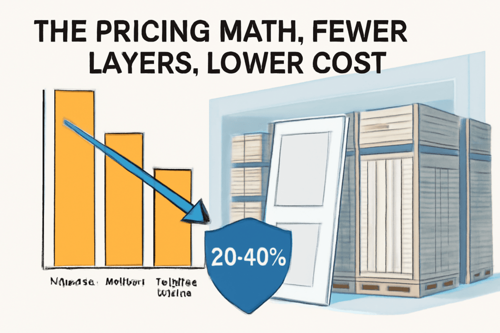 THE PRICING MATH, FEWERLAYERS, LOWER COST