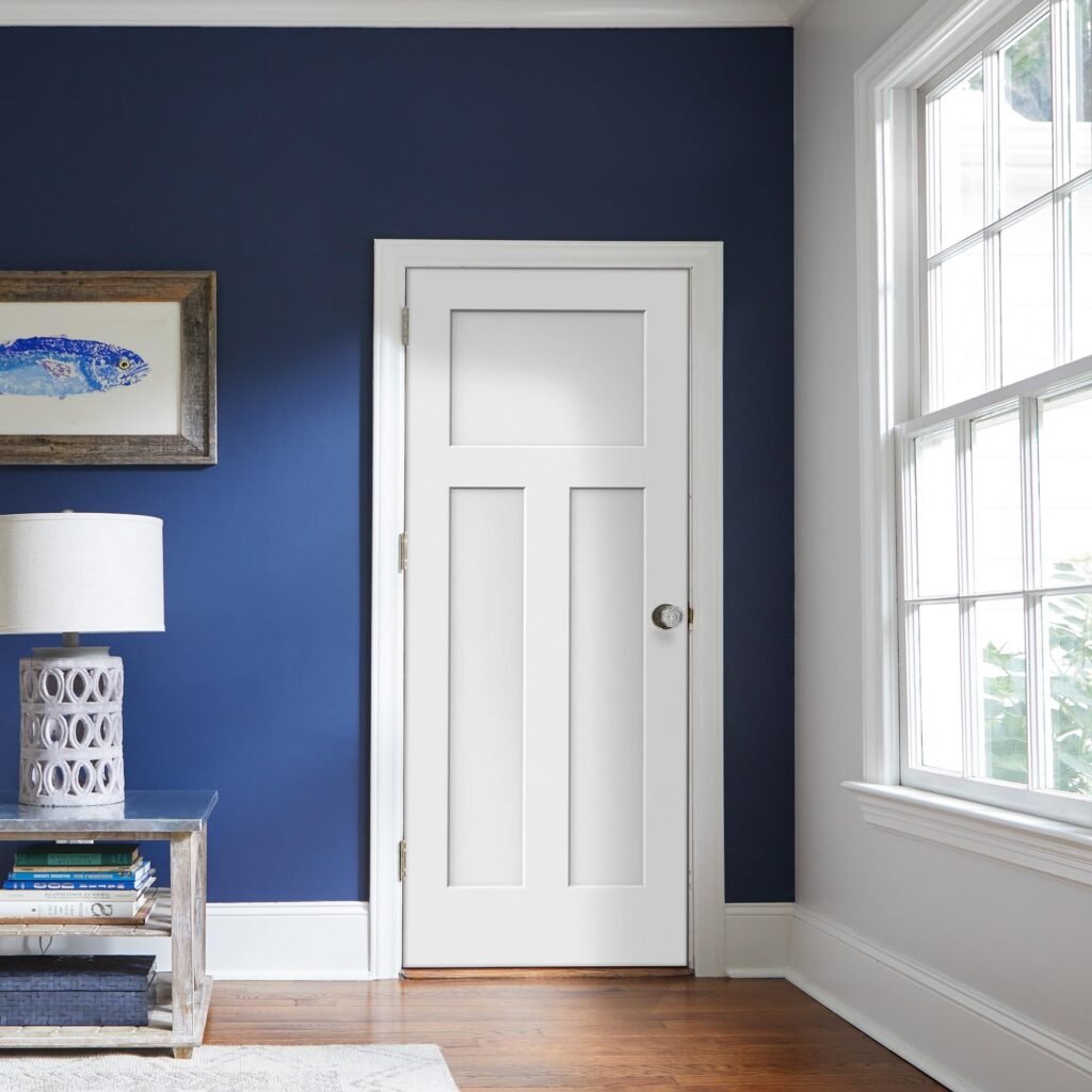 A white 3-panel shaker door