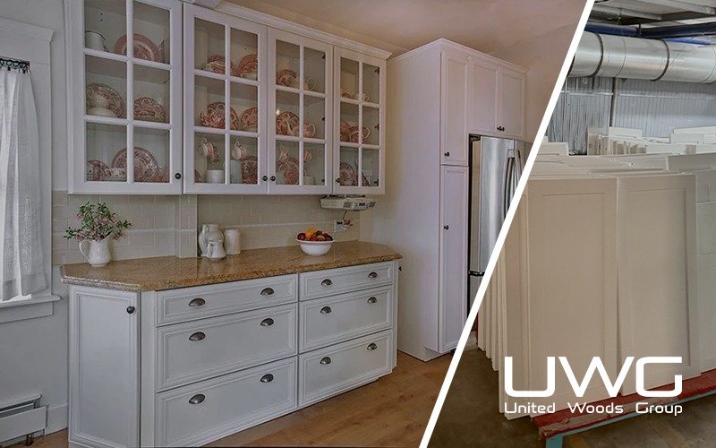 White simple style cabinets