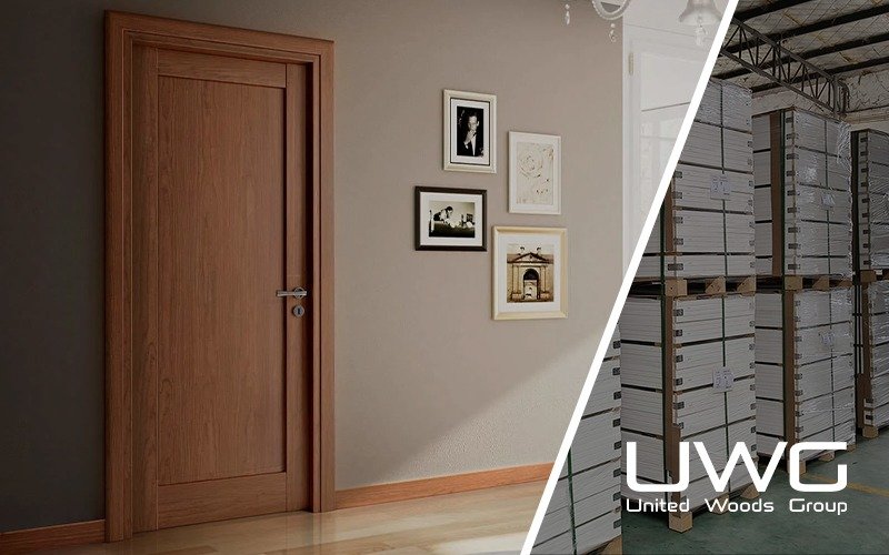 Door with wood grain texture