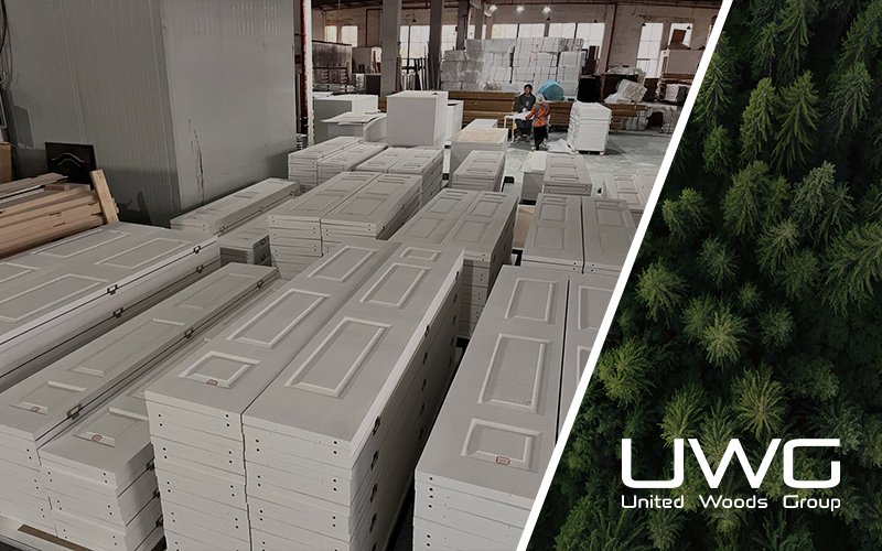 Molded doors in the UWG factory