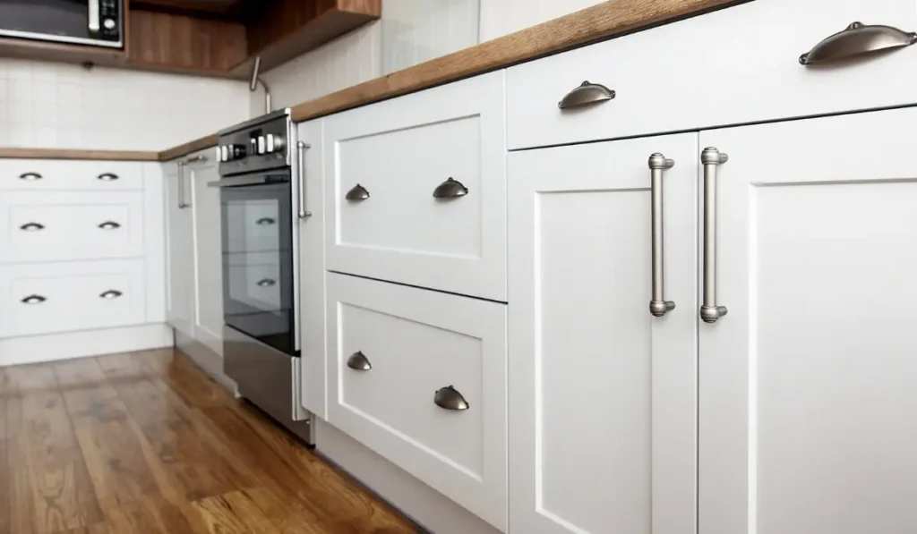 Shaker Door Handles In Kitchen