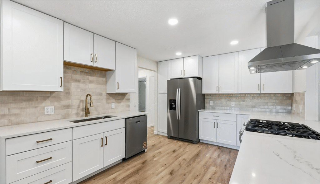 Slim Shaker cabinet door in modern 2025 kitchen