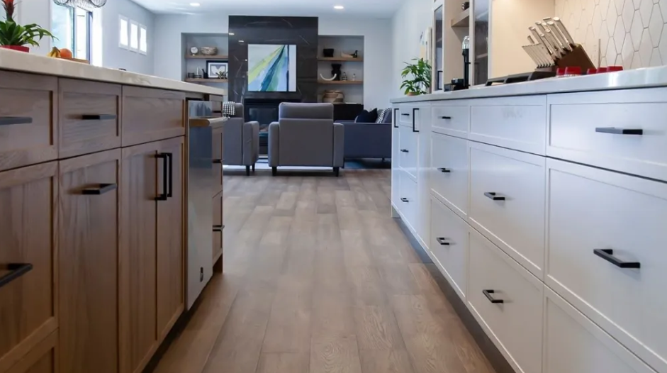 different color cabinet