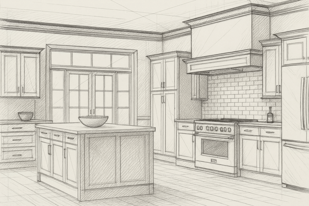 kitchen design sketch