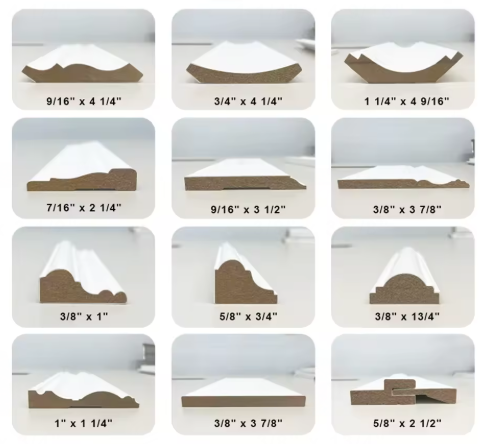 moulding in various sizes and shapes