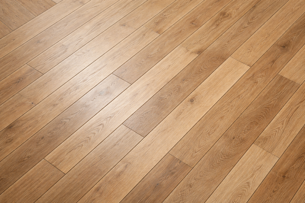 Flooring laid at a 45-degree angle