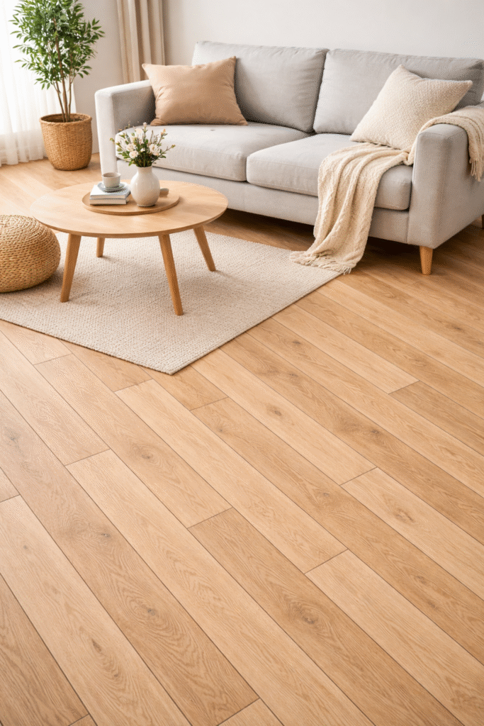 Floors with same surface treatment method