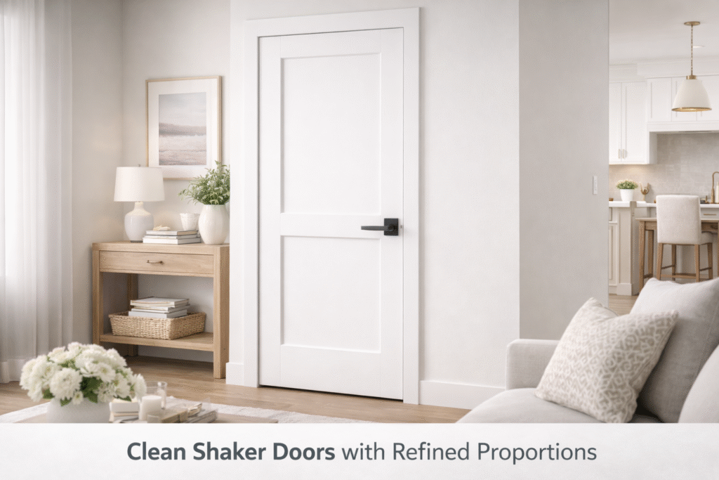 Clean Shaker Doors with Refined Proportions