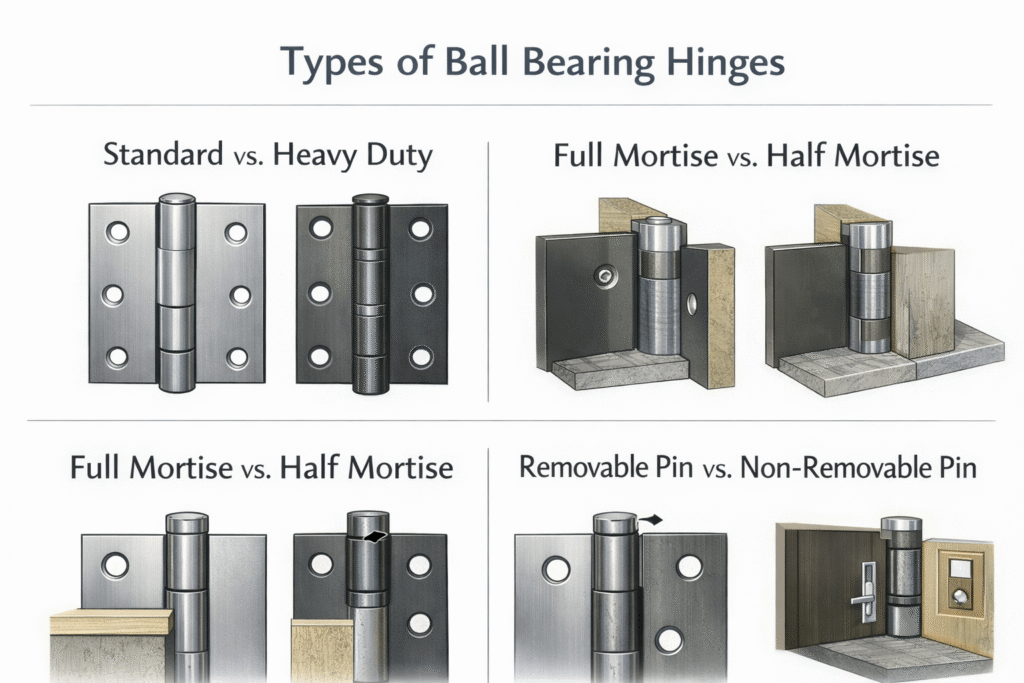 Types of Ball Bearing Hinges