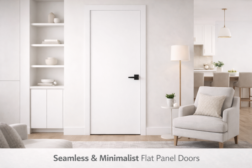 Seamless & Minimalist Flat Panel Doors