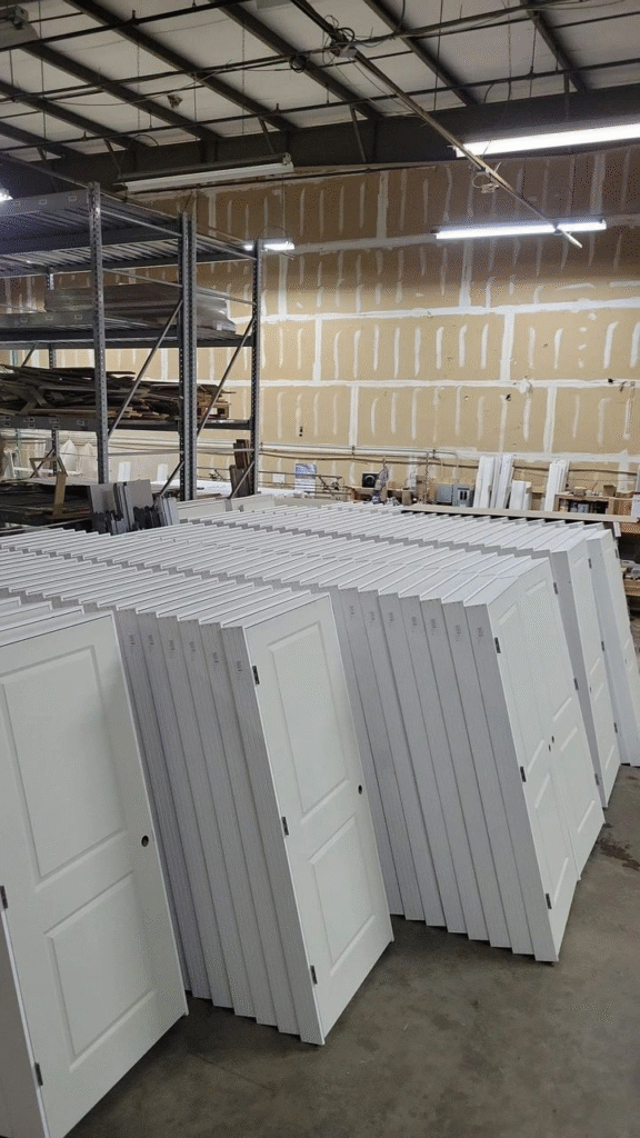 What is the correct hinge spacing for doors