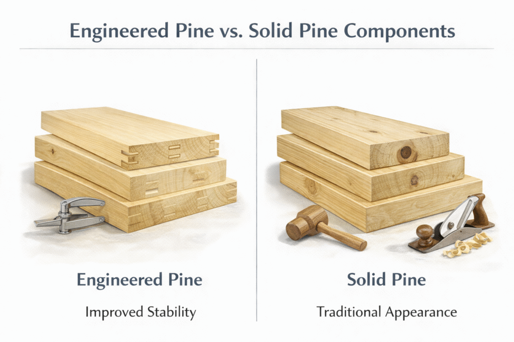 Engineered Pine vs. Solid Pine Components