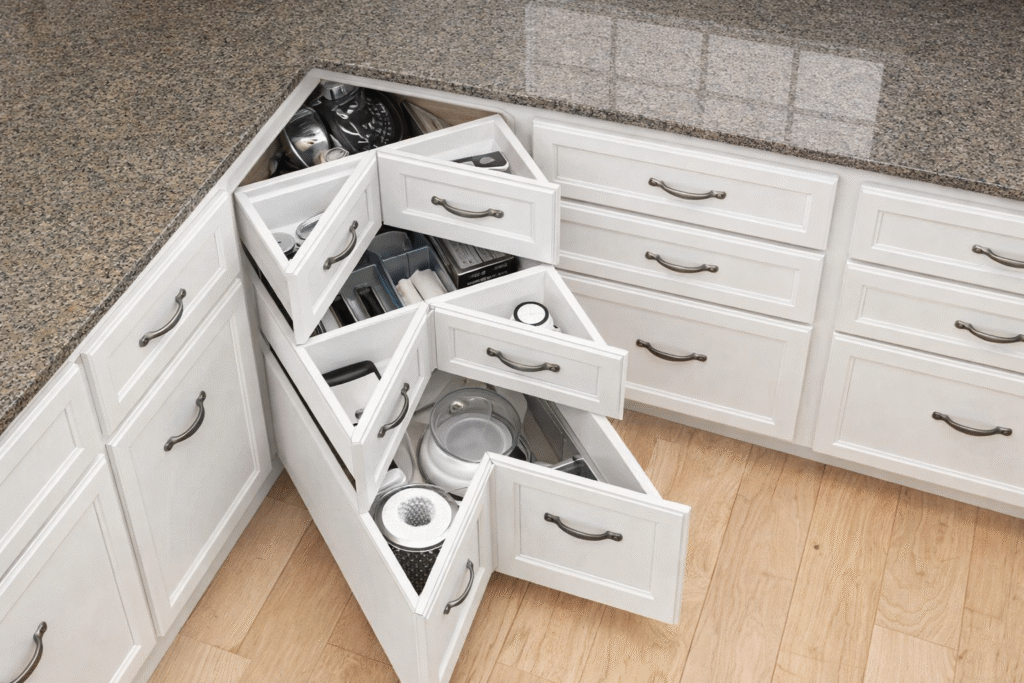 Corner drawers