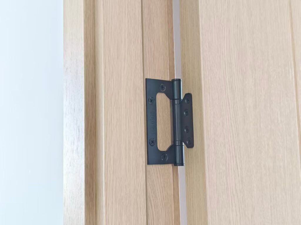 Hinges installed on doors