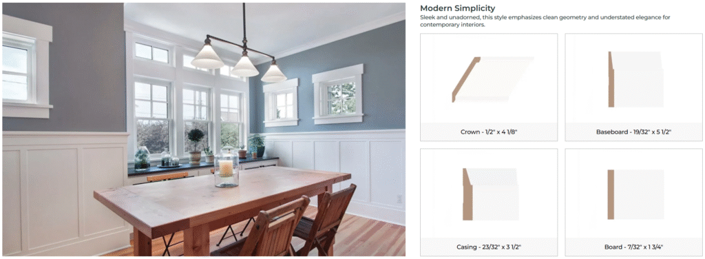 Modern Simplicity Moulding Styles