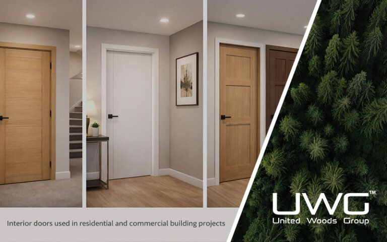 Interior doors used in residential and commercial building projects