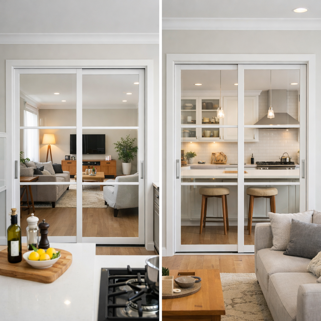 Clear Glass Door-Kitchen