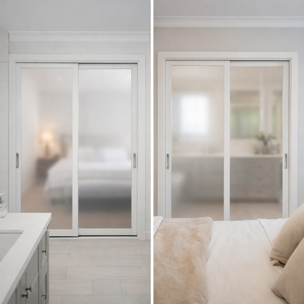 Frosted Glass Door-Bathroom