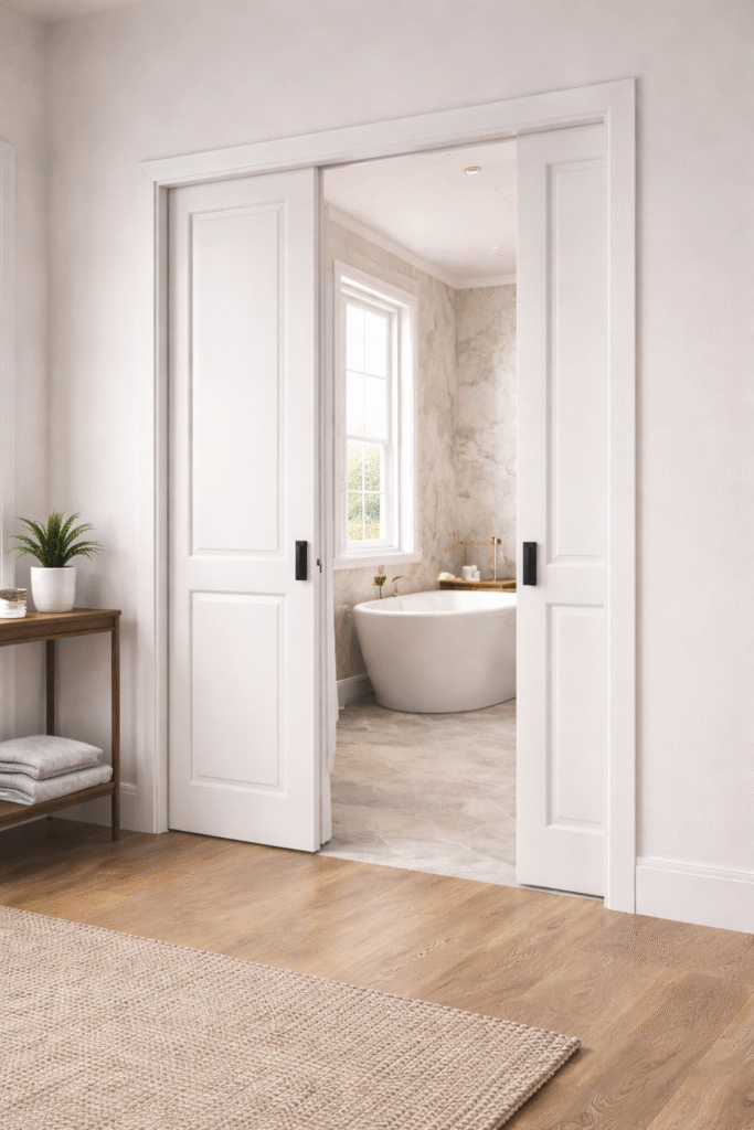 two panel-pocket door