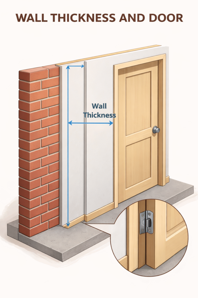 wall thickness and door