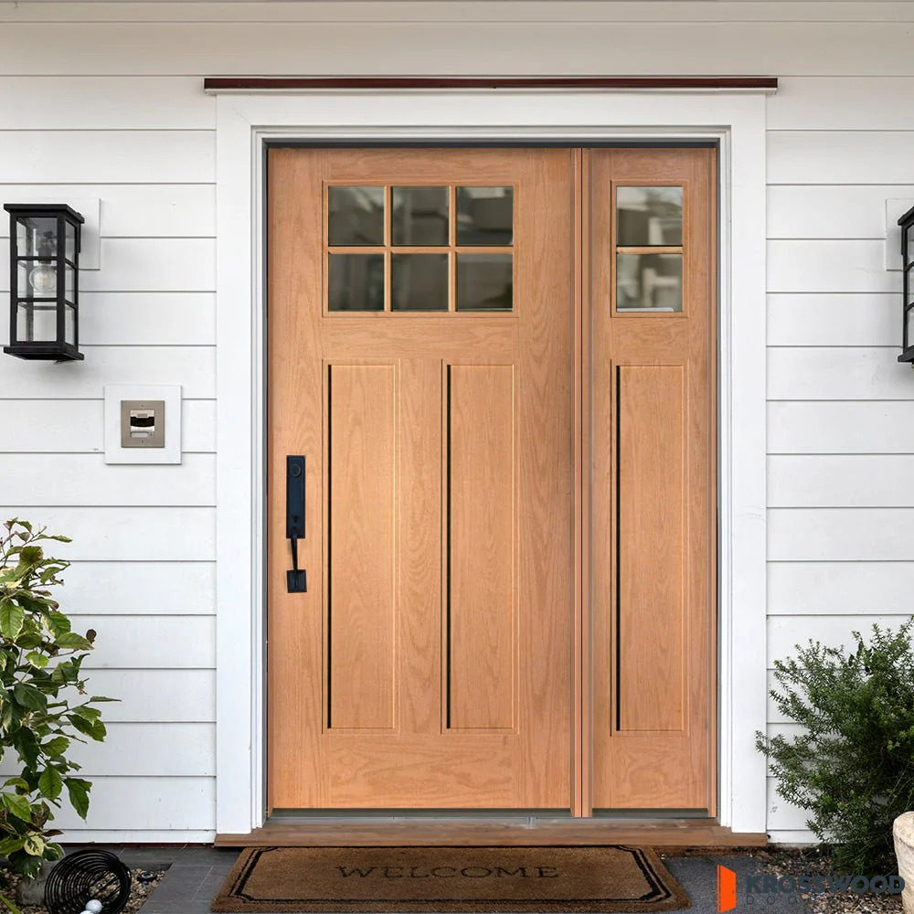 wood grain fiberglass door