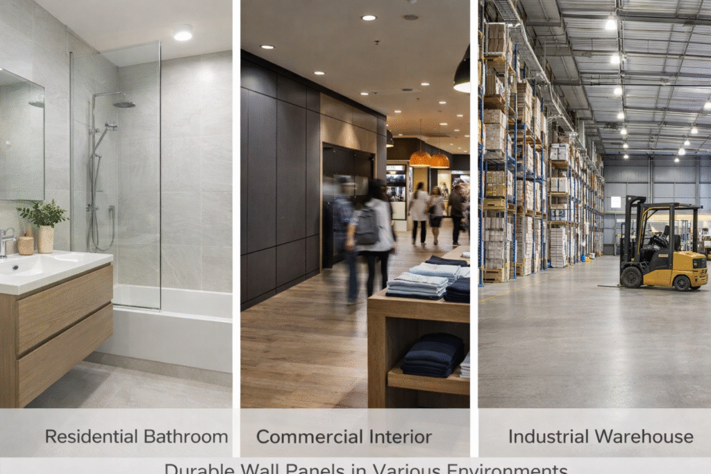 durable wall panels in commercial and residential environments