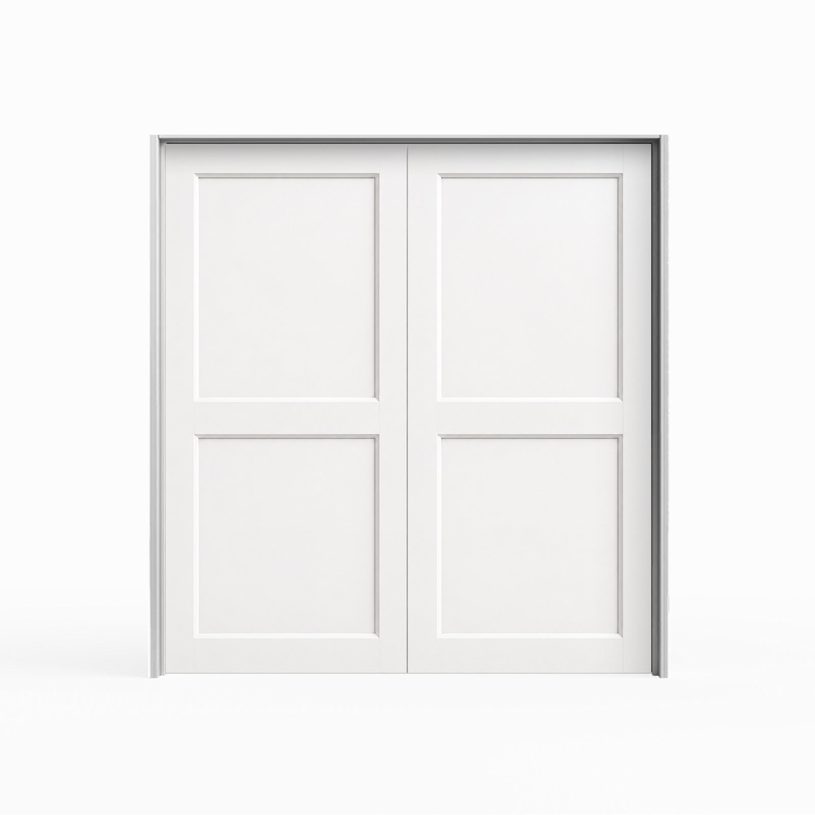 2-Panel Shaker Style Double Door Pre-hung