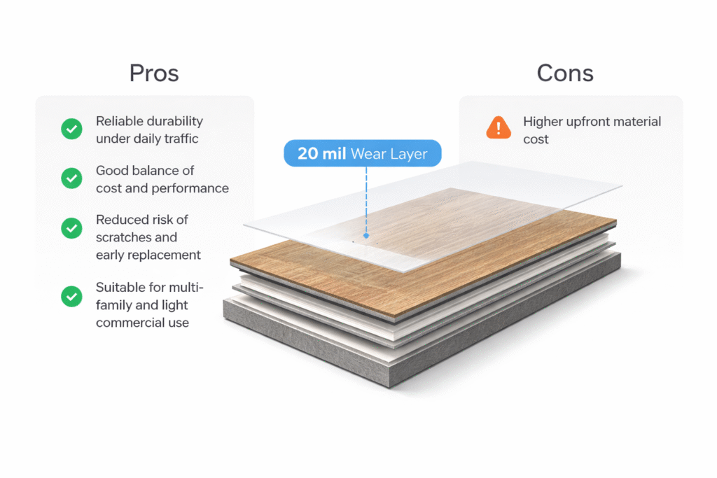 Is 20 mil wear layer good for commercial use