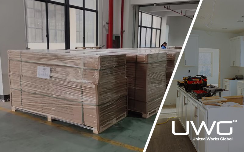 Doors piled up in the factory