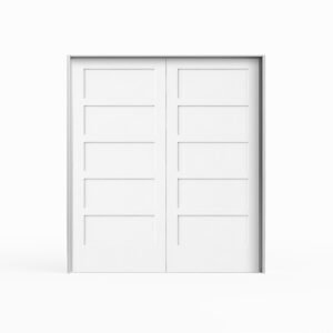 5-Panel Shaker Double Door Pre-Hung