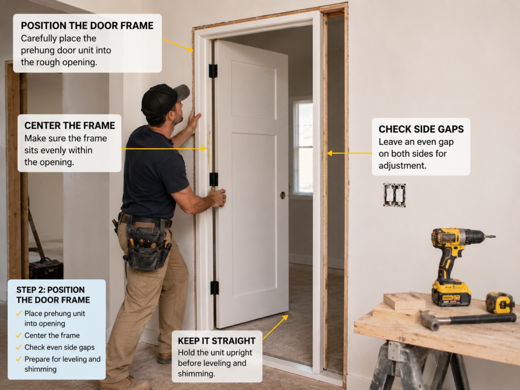 Position the Door Frame