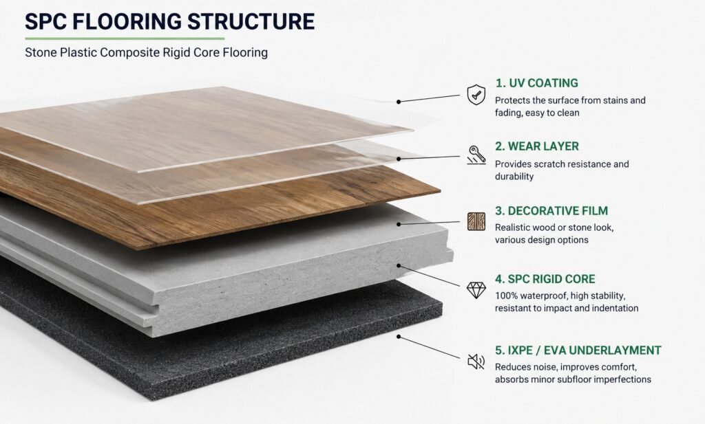 SPC Flooring Structure Diagram