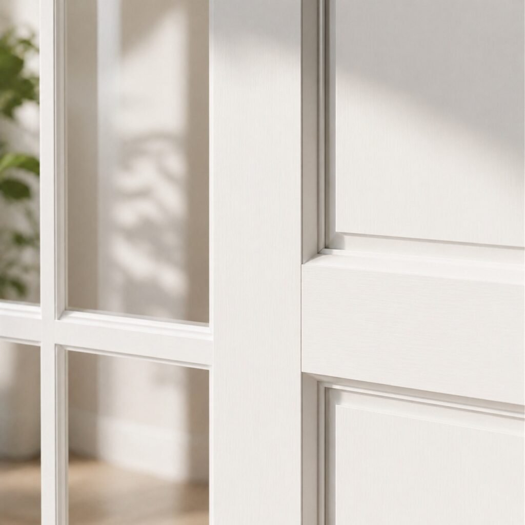 White French Door Close-Up Detail