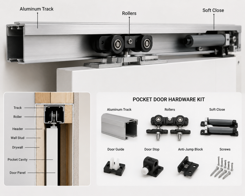 pocket door -hardware
