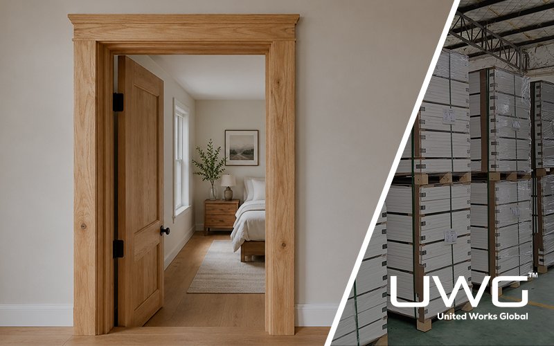 wooden door frame