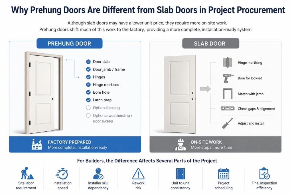 2.Why Prehung Doors Are Different from Slab Doors in Project Procurement