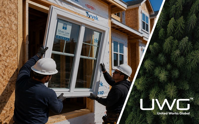 Vinyl Window Installation on New Townhomes