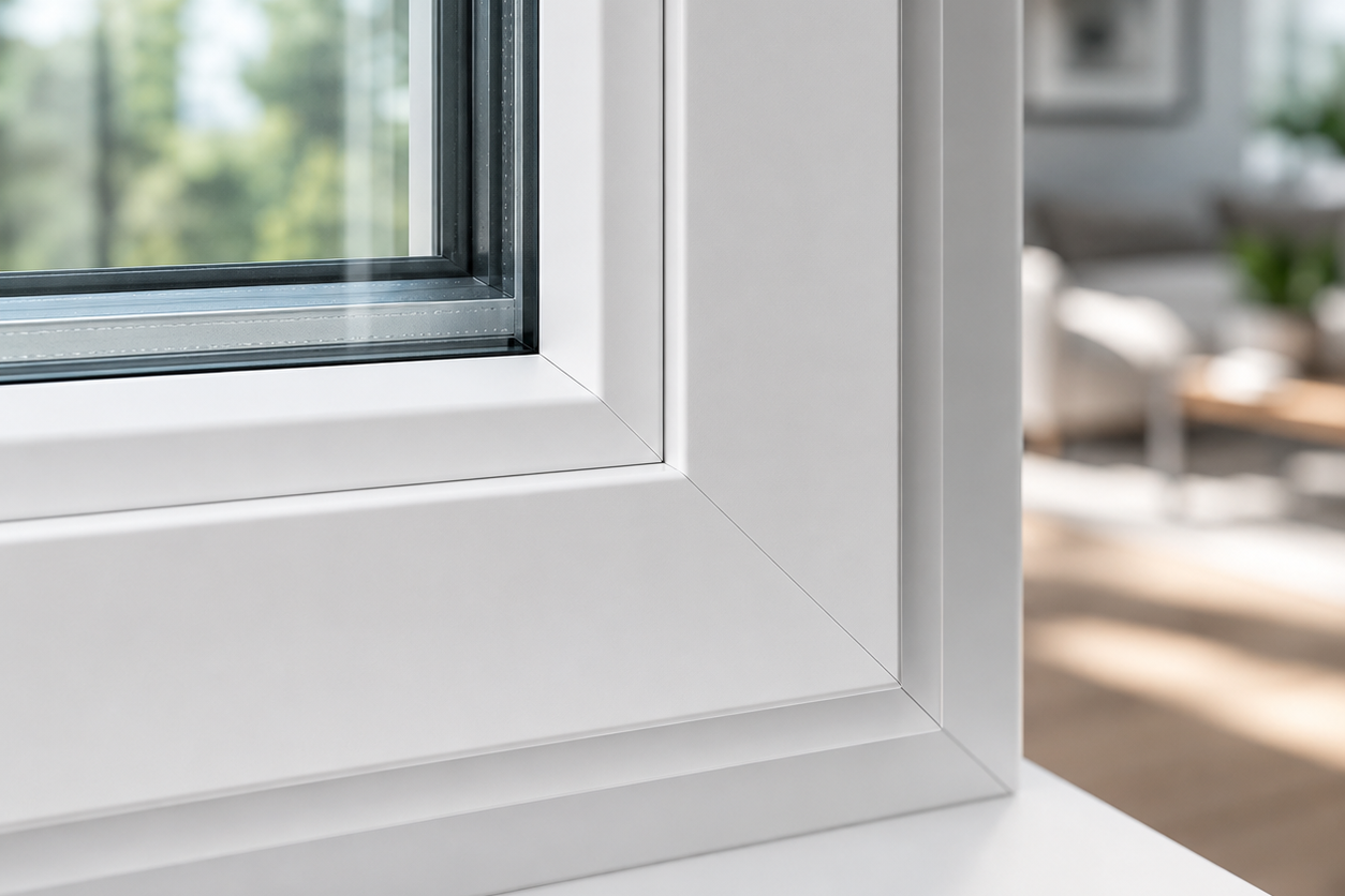 Premium Vinyl Window Corner Detail