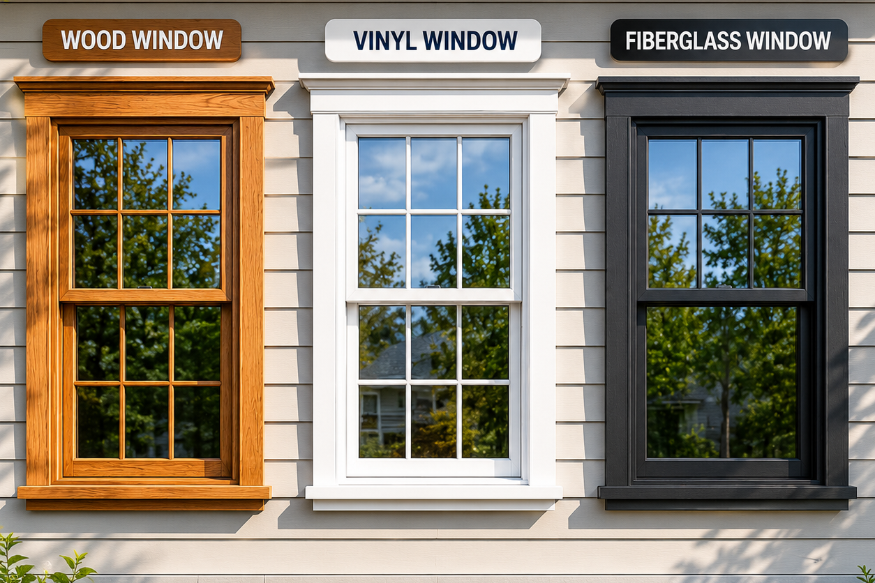 Wood vs Vinyl vs Fiberglass Windows