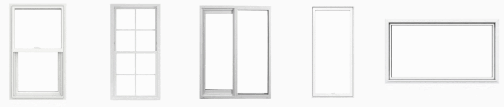 different vinyl window type