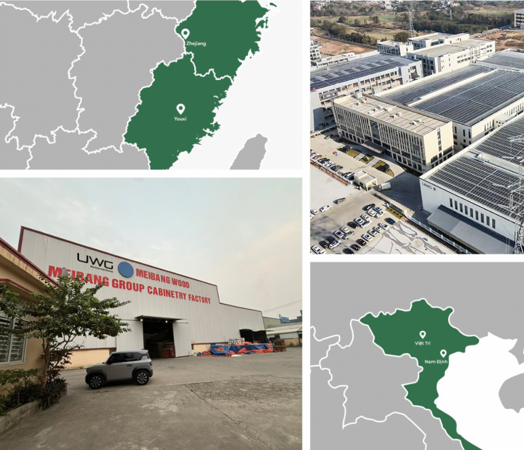 UWG's factories in Vietnam and China