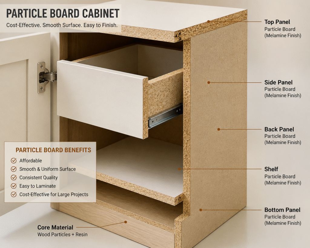 particle board cabinet